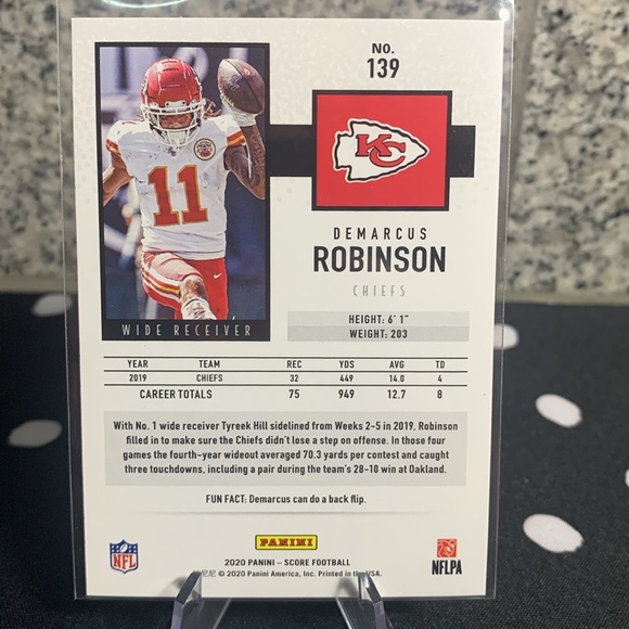 3 Chiefs Cards Mecole Hardman Bryan Cook Rookie Demarcus Robinson KC Chiefs MVP - Picture 6 of 10
